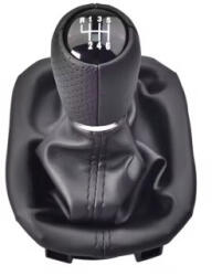  Maner schimbator cu manson din imitatie piele, pentru Seat Leon I/Toledo II, 6 trepte, negru (100725-25)