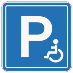  Abtibild „Parcare rezervata persoanelor cu dizabilitati 12 cm, ORACAL TAG 026/T2 (281022-24)