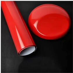  Rola folie auto autocolant PVC rosu lucios 1, 52 m x 30 m, cu eliminare bule (Cod 9217) (170825-10)