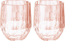 Koziol Căni Club No. 23 200 ml, roz transparent, 2 buc (4488654) Pahar