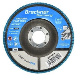  Disc lamelar cu zirconiu P120, 125 mm, pentru polizare metal si inox Breckner (010223-8)