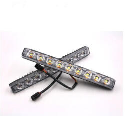  Set lumini de zi DRL COB P9S 12V, lumina alba, dimensiune compacta (050917-25)