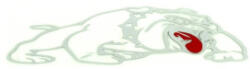  Abtibild auto Bulldog alb reflectorizant, 20 x 5, 5 cm, autoadeziv (AN12) (080916-13)