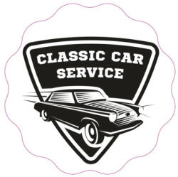  Abtibild „Classic Car Service din autocolant Oracal, 19, 5 cm (TAG 003/T4) (291022-1)