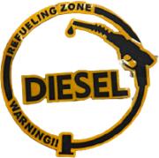  Abtibild auto Diesel rotund 11 cm, autocolant rezistent pentru exterior si interior (070225-34)