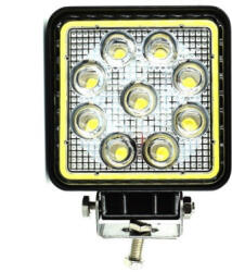  Proiector LED patrat 27W 12/24V, spot 30° cu angel eyes, model LW016 (130418-7)