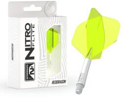 Red Dragon darts toll és szár egyben Red Dragon Nitro Flite fehér/zöld No2 toll és közepés szár