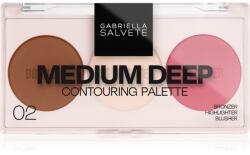 Gabriella Salvete Contouring Palette Patela pentru conturul fetei culoare 02 Medium Deep 9 g