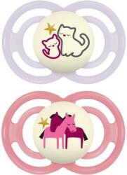 MAM Perfect Night 6m+ cumi Purple/ Pink 2 db