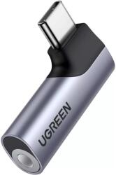 UGREEN CM460 (20194) Hajlított USB-C - 3.5mm Audio Adapter, Szürke