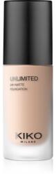 KIKO Milano Unlimited 24H Matte tartós matt alapozó hialuronsavval árnyalat 4 NR Neutral Rose 30 ml