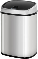 HomCom 48L automata érzékelős szemetes mozgásérzékelővel, vízálló rozsdamentes acél, ezüst (851-011V01)