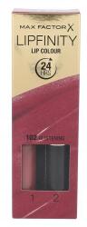 MAX Factor Lipfinity 24HRS Lip Colour folyékony ajakrúzs 4.2 g árnyék 102 Glistening