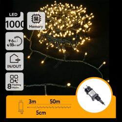 Aigostar - LED външна коледна гирлянда 1000xLED/8 функции 53m IP44 топла бяла (AI1395)