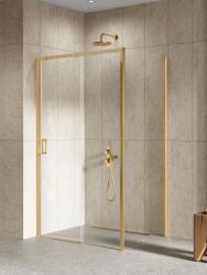 NEW TRENDY Prime Gold Brushed cabină de duș 140x80 cm auriu periat/sticlă transparentă K-3823 (K3823)