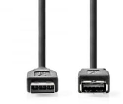 Nedis USB-A hosszabító kábel 2m fekete (CCGL61010BK20) (CCGL61010BK20)