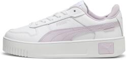 PUMA Puma, Carina Street Jr bőr és műbőr sneaker, Fehér, Halványlila, 39 EU (393846-08-6)