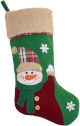 Kring Dekoratív karácsonyi csizma, Kring, hóember mintás, piros/barna (EG66-245226-snowman)