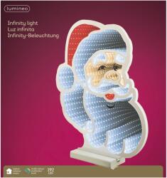 Lumineo Infinity Light Santa LED dekoráció, 30x28xH30 cm, 192 LED, Polietilén