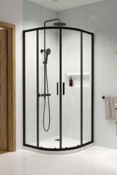 Radaway Set PROMO cabina dus Radaway Premium Pro Black PDD, 80x80x200cm, cu sifon si cadita (1013000-01-01,1013100-54-01,SDRA8080-01-54S,TB90P)