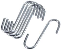 Artemis Készlet 6 rozsdamentes acél kampó, Artemis, 6x4, 5cm, ezüst (VD-532069)