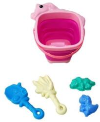  Homokozó készlet - Összecsukható vödör Egyszarvú kiegészítőkkel 5 db (SK31SY-24073)