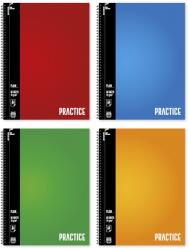 Cool School Spirálfüzet sima Practice A/4 70 lapos vegyes minták - vectraline