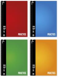 Cool School Spirálfüzet kockás Practice A/4 70 lapos vegyes minták
