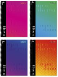 Cool School Spirálfüzet kockás Neon A/4 70 lapos vegyes színek - vectraline