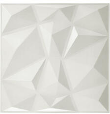 ANRO Wall - Diamond Gyémánt 3D műanyag falburkolat, 30x30 cm - fehér falpanel (D094-2)