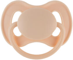 CANPOL BABIES Kaucsuk cumi kerek heggyel Nude 6-18m krémszínű