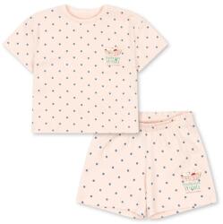 Konges Sløjd gyerek pamut melegítő szett LIN TEE SET GOTS - rózsaszín 110-116