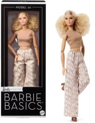 Mattel Barbie Basics Signature Model Collector divatbaba 07 arany mintás fehér nadrágban (JJX26) - jatekbirodalom
