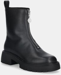 Calvin Klein bőr csizma CHUNKY FRONT ZIP BOOT - fekete Női 38