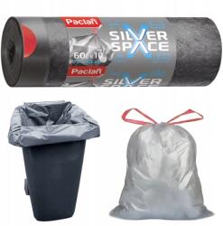Paclan Szemeteszsák Paclan Silver Újrahasznosított Szürke 60 Liter 10 Db Tekercs Erős (135200)