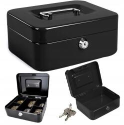  Fém Pénzkazetta Bankjegyek Iratok Széf Kulcs Tároló (Solidna Kasetka Metalowa na pieniądze)