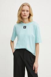 Patrizia Pepe t-shirt női pamut - türkiz 38