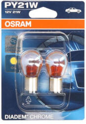 OSRAM Izzó 12V PY21W CHROM (2db) - OSRAM