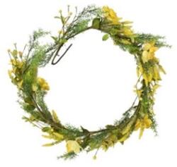  Selyemvirág girland nyári virágokkal 150cm zöld, sárga (JS58038)