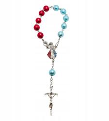  Rózsafüzér az autóhoz Jézus Bízom benned üveg