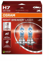 OSRAM Izzó 12V H7 55W Night Breaker Laser +150% (2db) - OSRAM