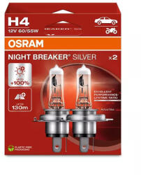 OSRAM Izzó H4 12V 60/55 Night Breaker Silver +100% (2db) - OSRAM