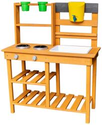 2Kids Toys Bucătărie de grădină din lemn cu chiuvetă Bucatarie copii