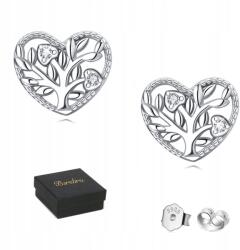 Bsrebra Fülbevaló Ezüst Minta 925 Ezüst stift Csavarok Szívek Női