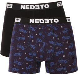 Nedeto 2PACK boxeri bărbați Nedeto multicolori (2NBV7) M (184526)