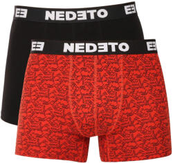Nedeto 2PACK boxeri bărbați Nedeto multicolori (2NBV8) 5XL (184527)