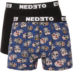 Nedeto 2PACK boxeri bărbați Nedeto multicolori (2NBV1) M (184519)