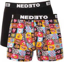 Nedeto 2PACK boxeri bărbați Nedeto multicolori (2NBV3) XXL (184522)