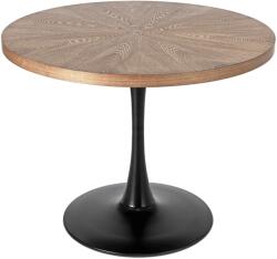Klubfotel Kerek étkezőasztal LINO, 100 cm dió/fekete