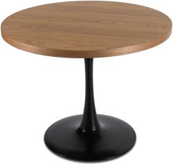 Klubfotel Kerek étkezőasztal LINO, 100 cm arany tölgy/fekete